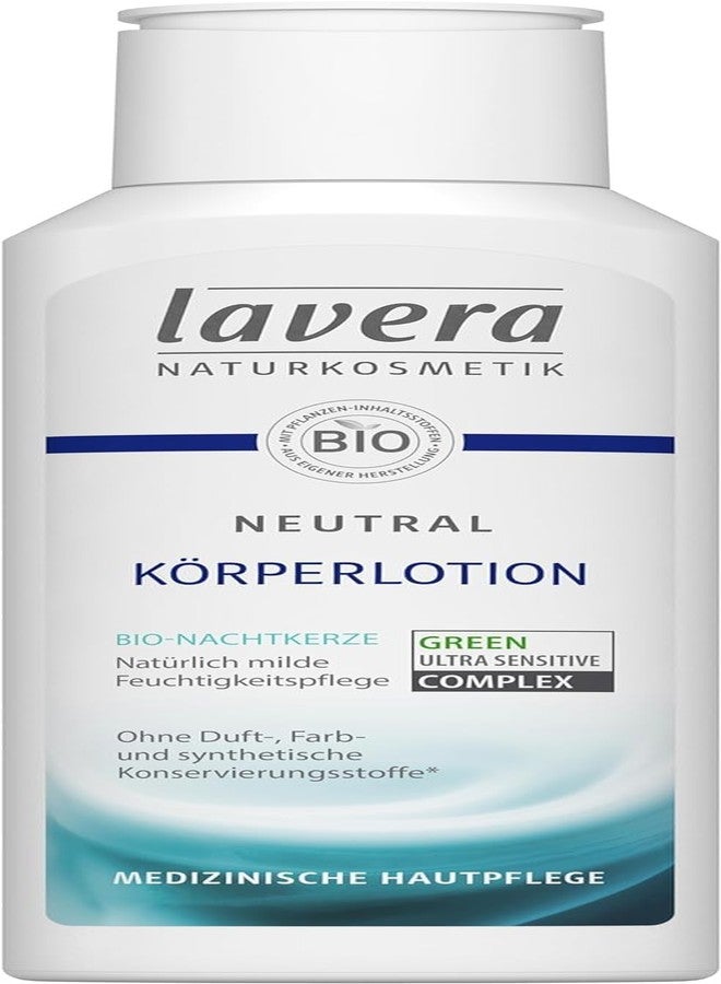 lavera Neutral Body Lotion - evening primrose - moisturizing care naturally mild - for sensitive skin - ph-neutral - PETA certified - biodegradable - vegan - natural cosmetics - 6.76 fl.oz.